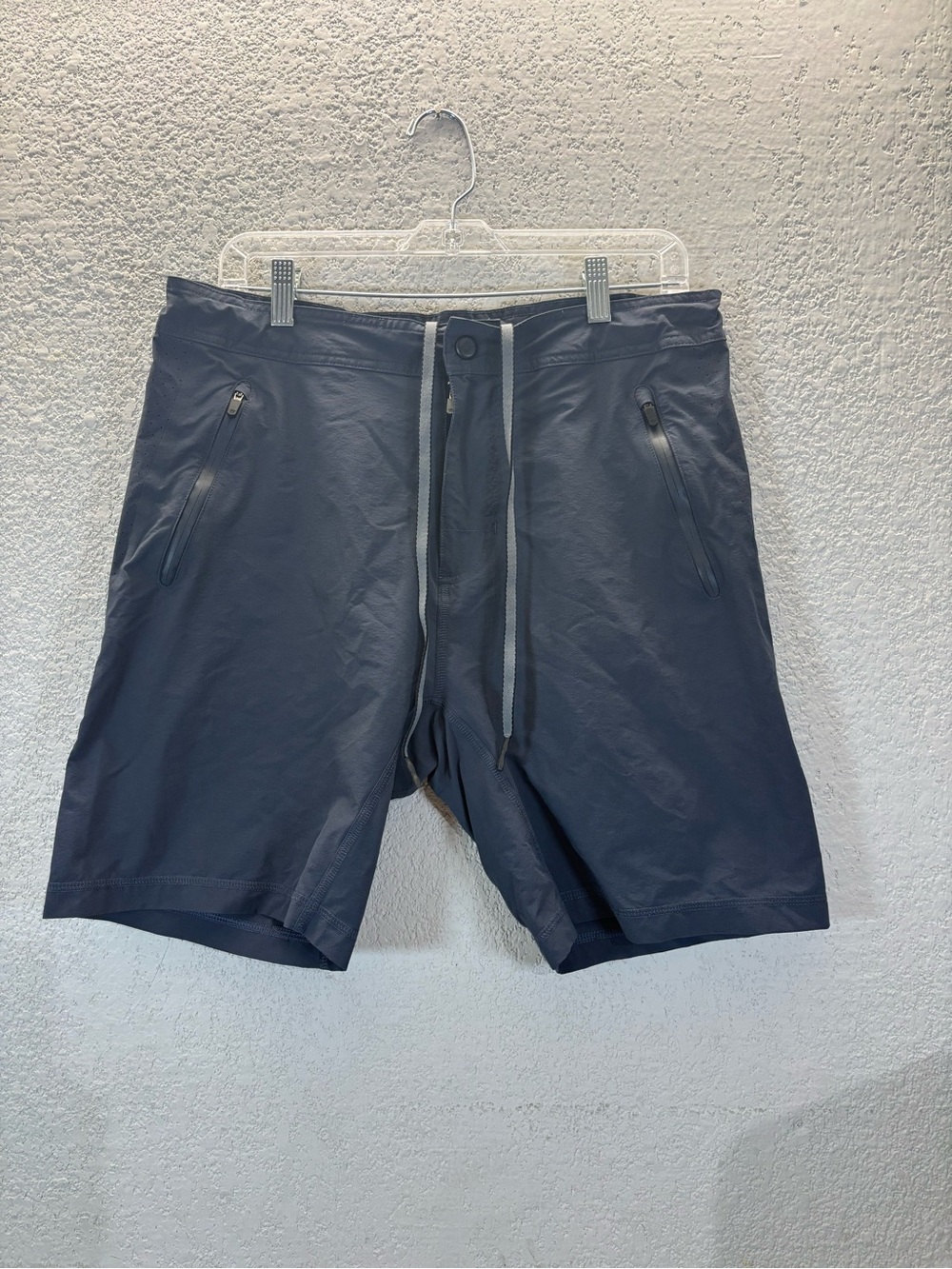 Mack Weldon Black Athletic Shorts with Blue Logo